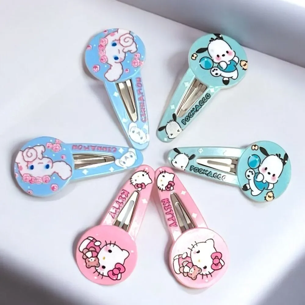 🤯5/$25🤯 Sanrio Hello Kitty Cinnamoroll Pochacco Hair Clip Set Of 6
